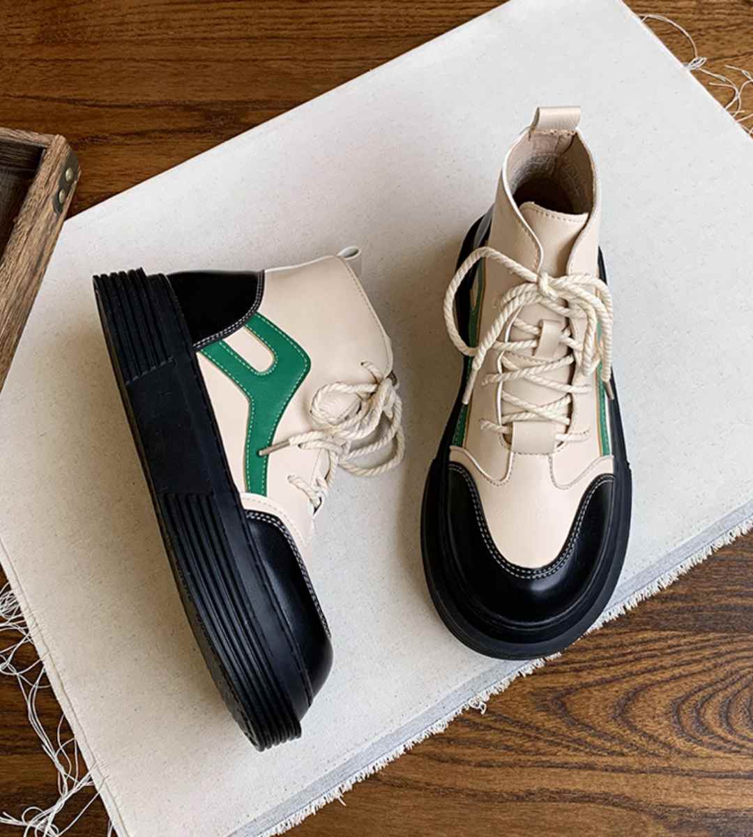 Spring Sneakers Leather Casual Stylish Lightweight