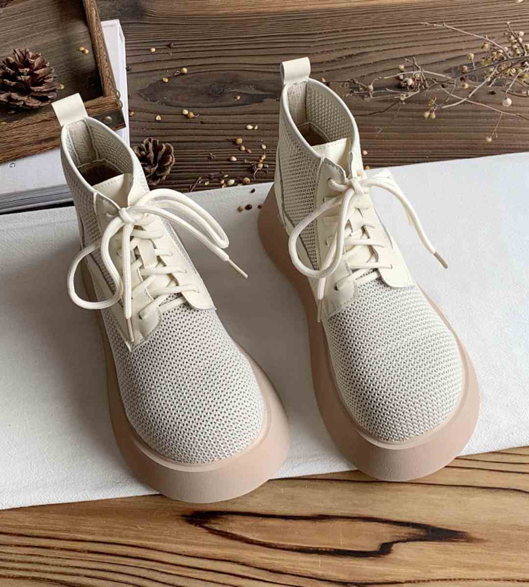 Spring Casual Sneakers Fabric Trendy Athletic Shoes
