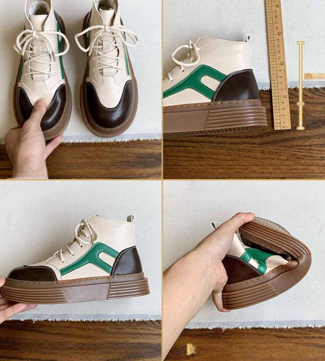 Spring Sneakers Leather Casual Stylish Lightweight