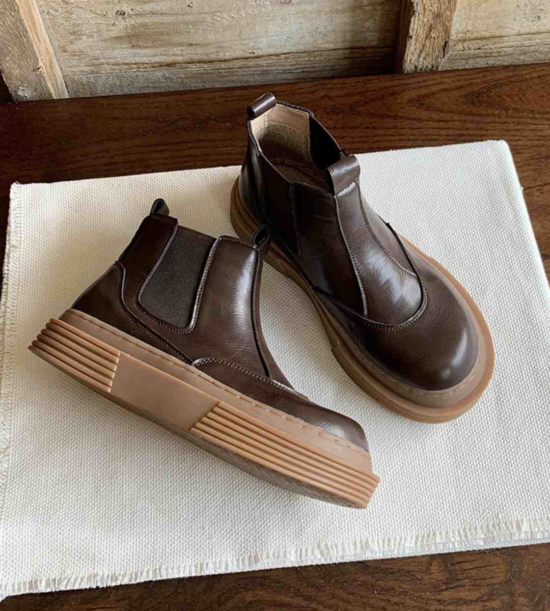 Fall Casual Sneakers Leather Trendy Sports Footwear