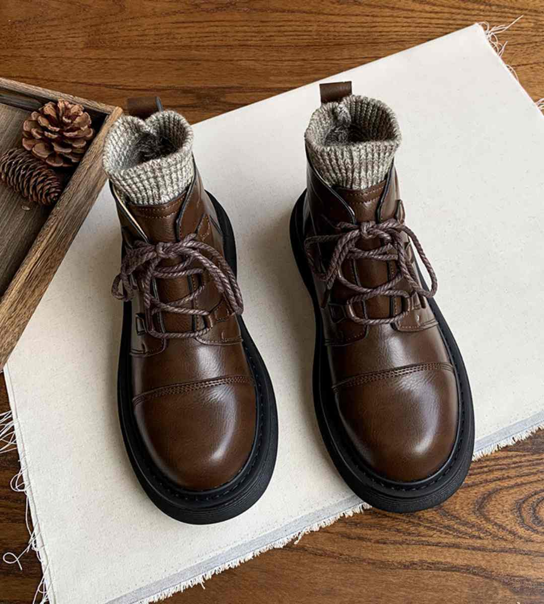 autumn ankle boots leather casual stylish footwear