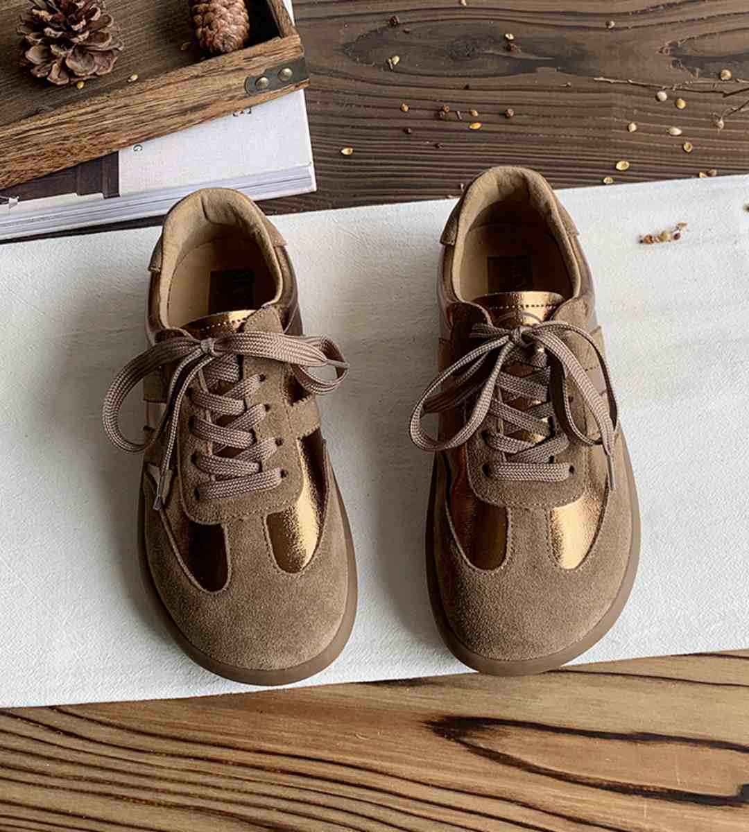 Autumn Sneakers Leather Casual Sporty Lightweight Running Shoes