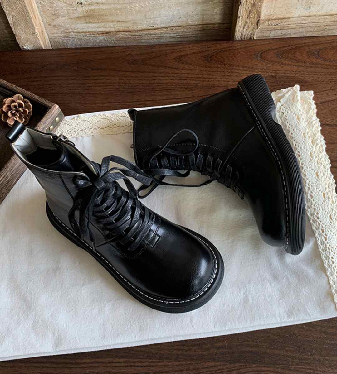 Autumn Casual Sneakers Leather Fashion Lightweight Sports