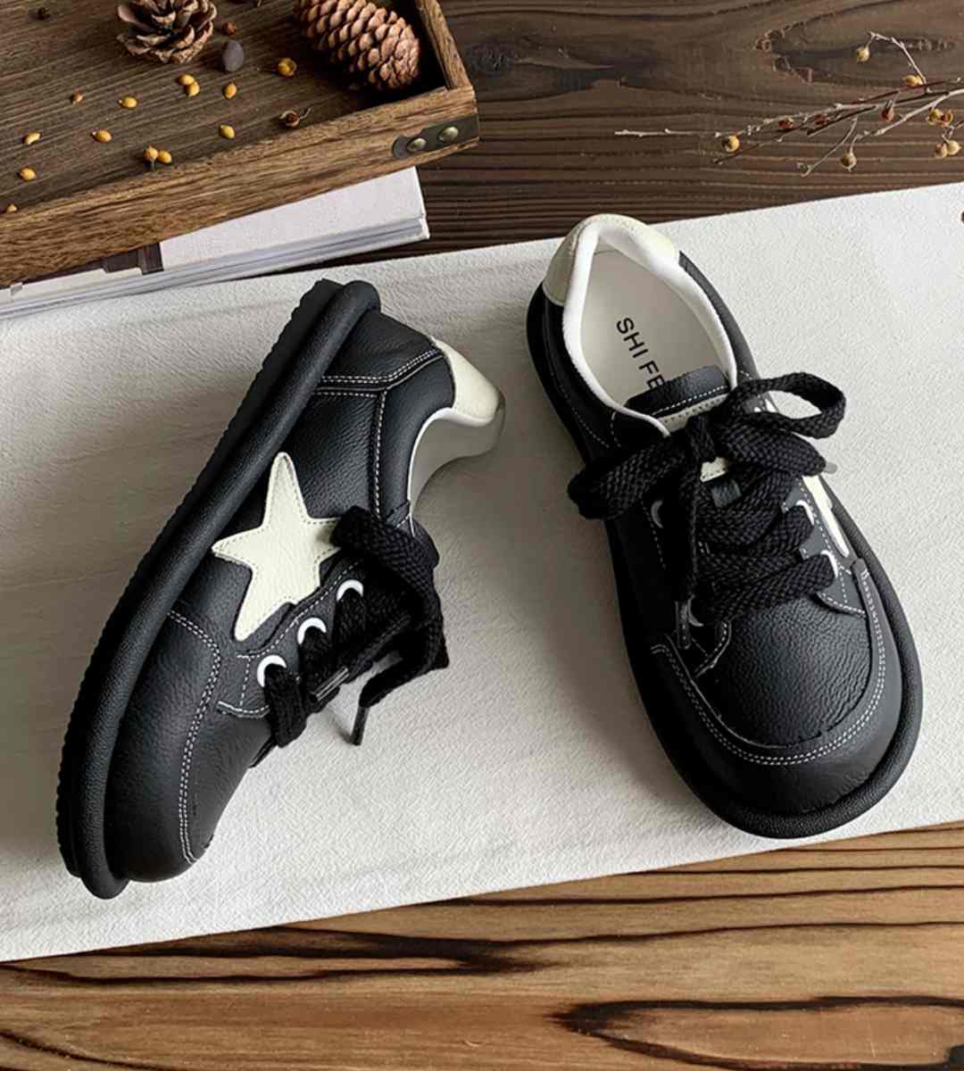 Fall Sneakers Leather Casual Sports Shoes