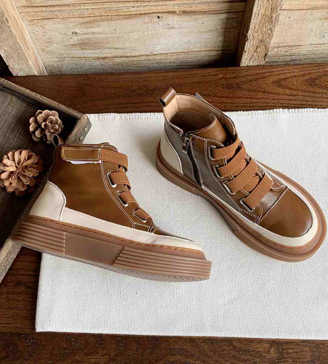 Autumn Casual Sneakers Leather Sporty Fashion Lightweight