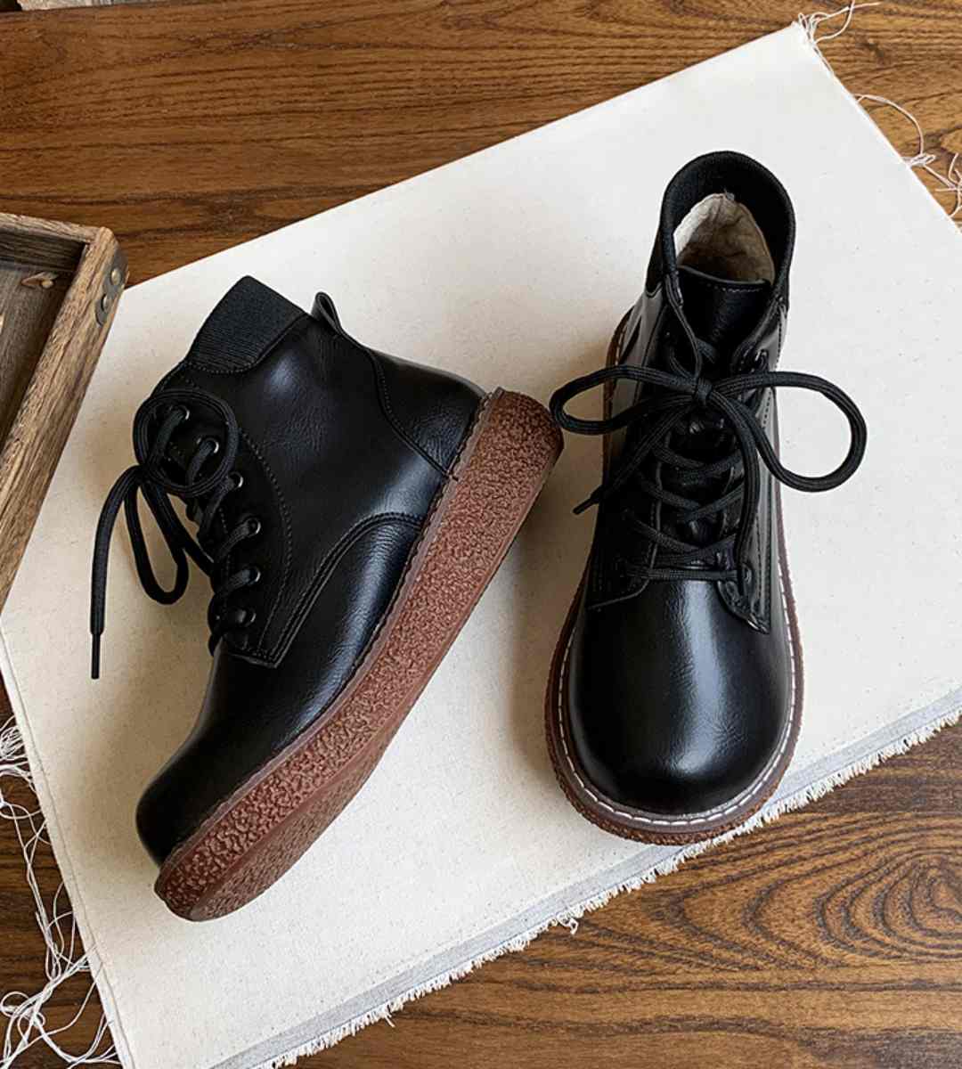 Winter Boots Leather Casual Waterproof Warm Ankle Shoes for Men