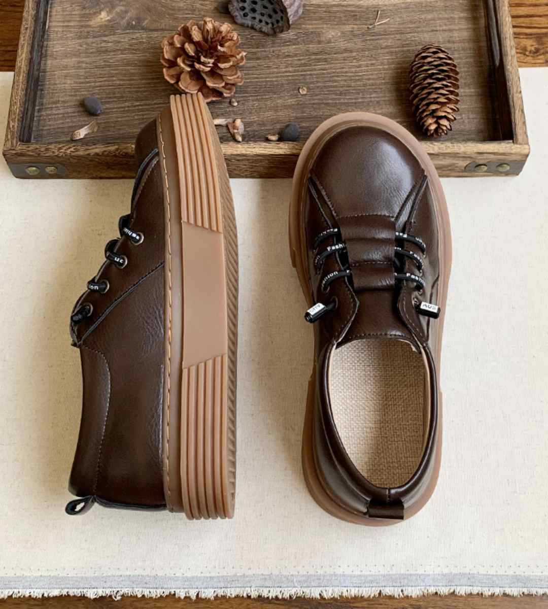 Autumn Casual Sneakers Leather Trendy Sports Shoes