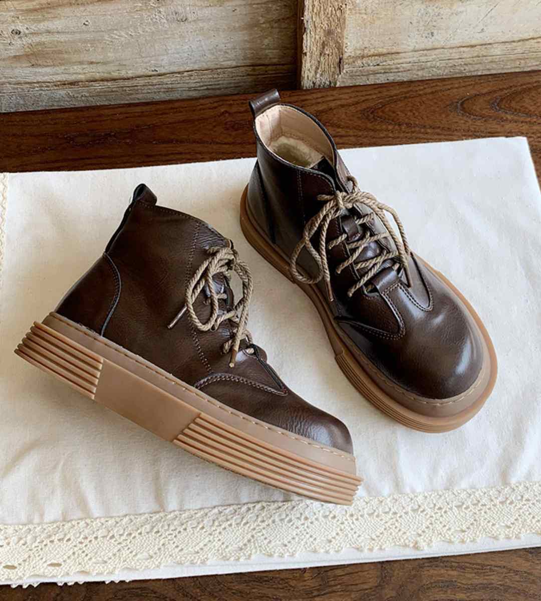 Spring Casual Sneakers Leather Stylish Sport Shoes