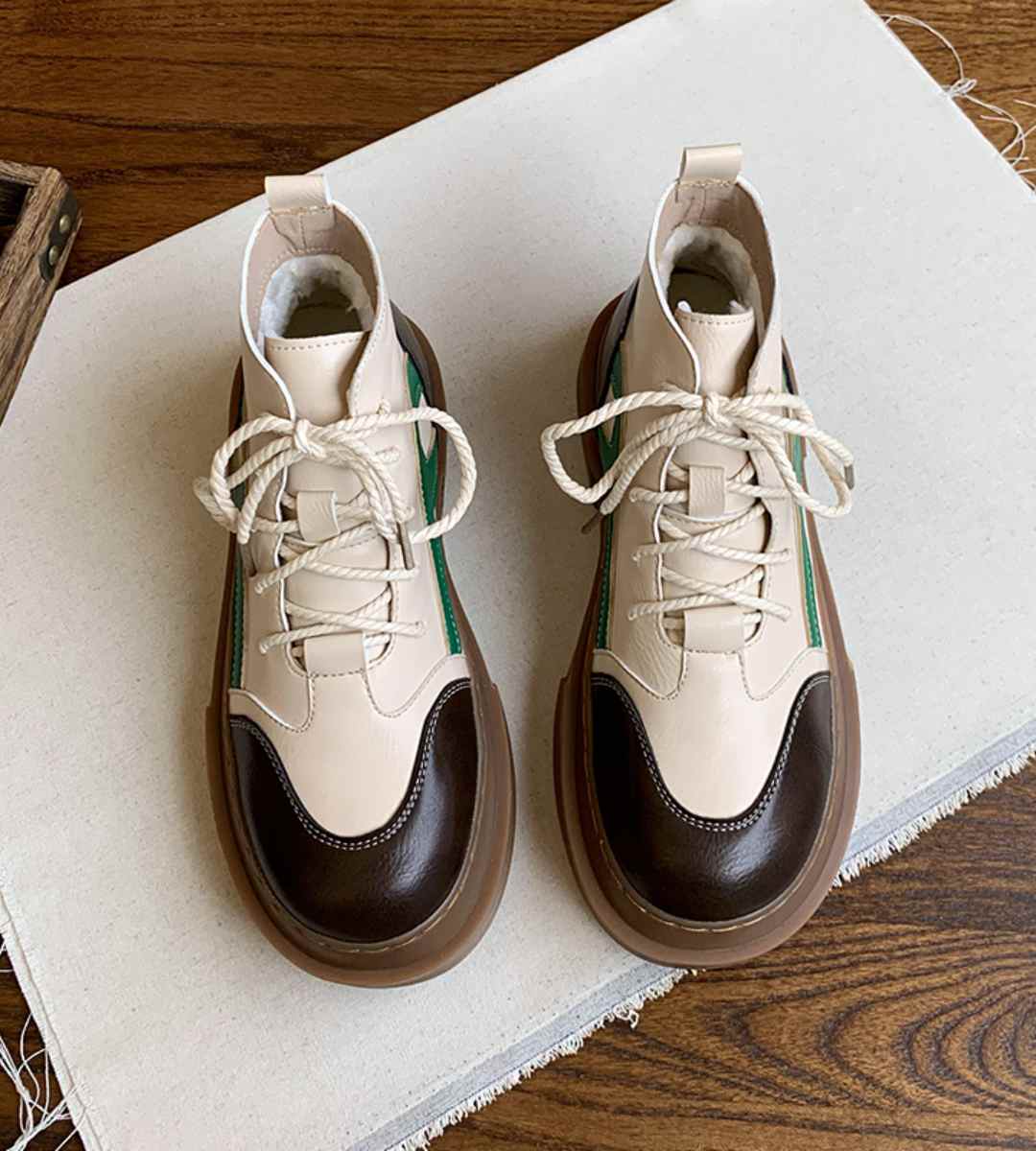 Spring Sneakers Leather Casual Stylish Lightweight