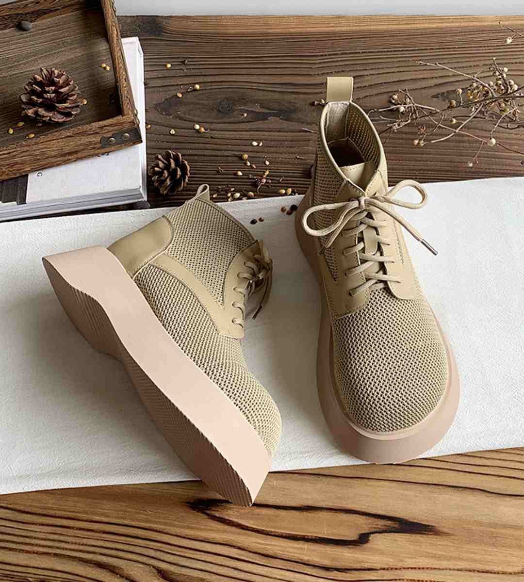 Spring Casual Sneakers Fabric Trendy Athletic Shoes