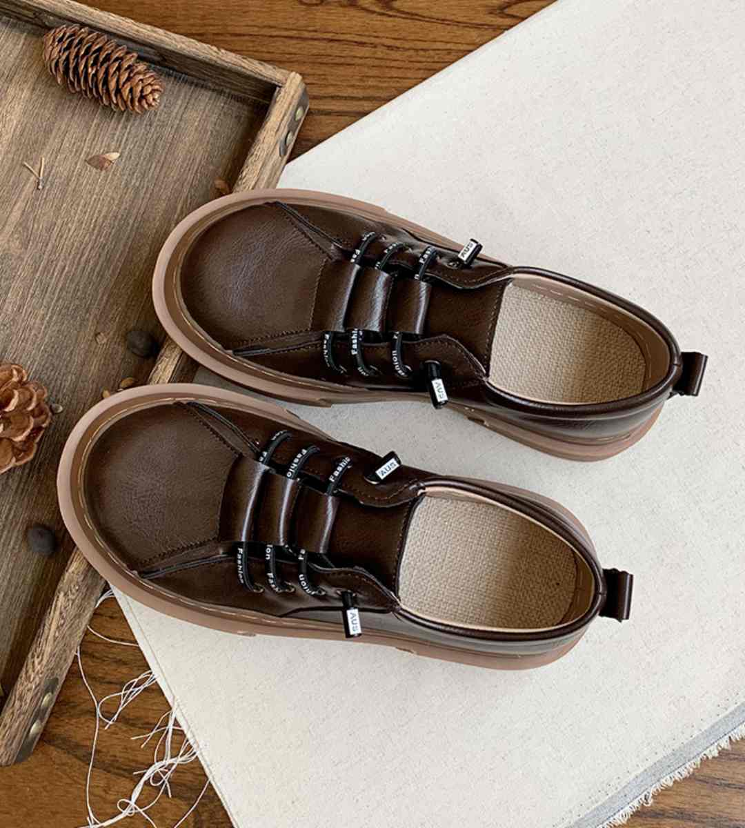 Autumn Casual Sneakers Leather Trendy Sports Shoes