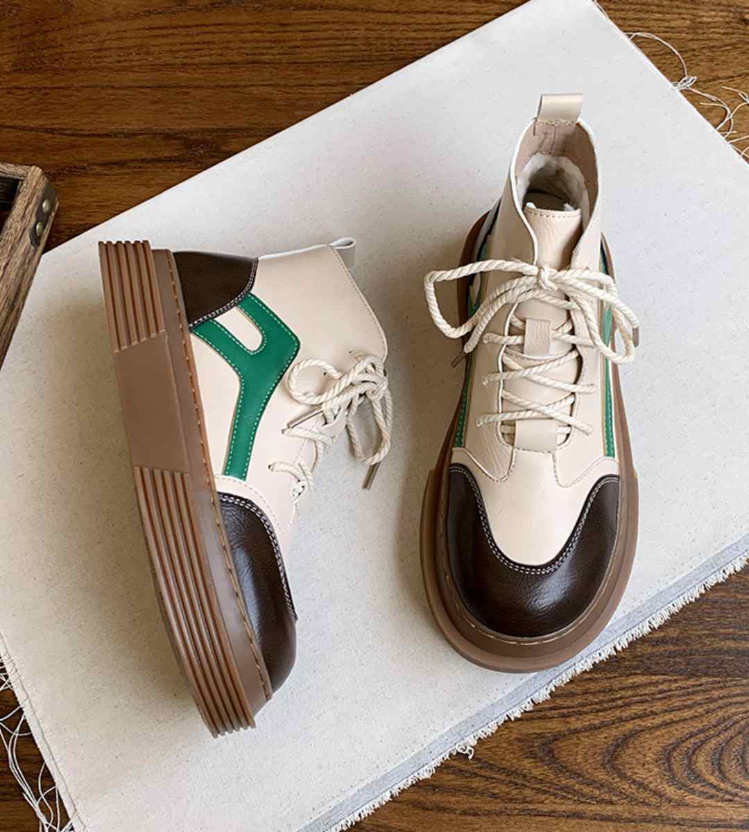 Spring Sneakers Leather Casual Stylish Lightweight