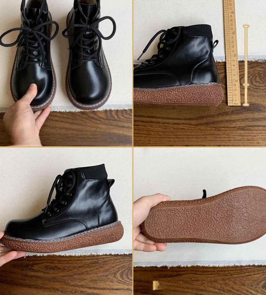 Winter Boots Leather Casual Waterproof Warm Ankle Shoes for Men