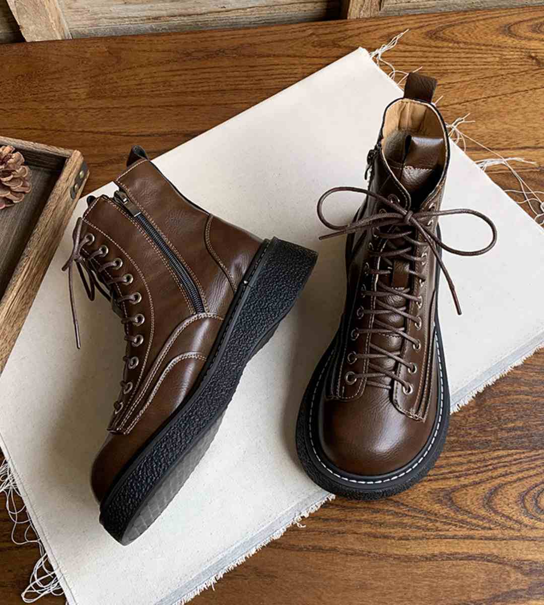 Autumn Sneakers Leather Casual Athletic Shoes