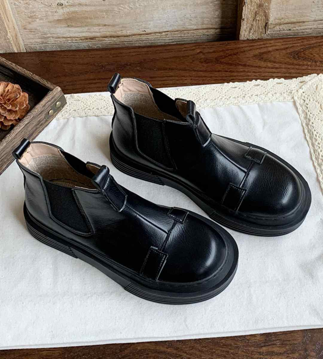 Winter Boots Leather Casual Fashionable Ankle Boot