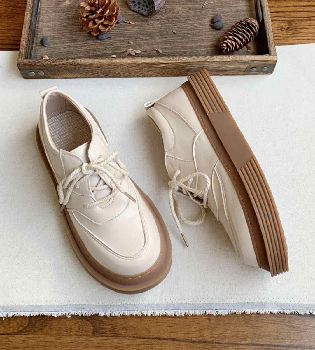 Autumn Sneakers Leather Casual Sports Shoe for Comfortable Outdoor Activities