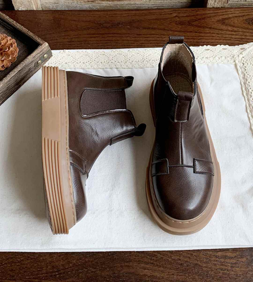 Winter Boots Leather Casual Fashionable Ankle Boot