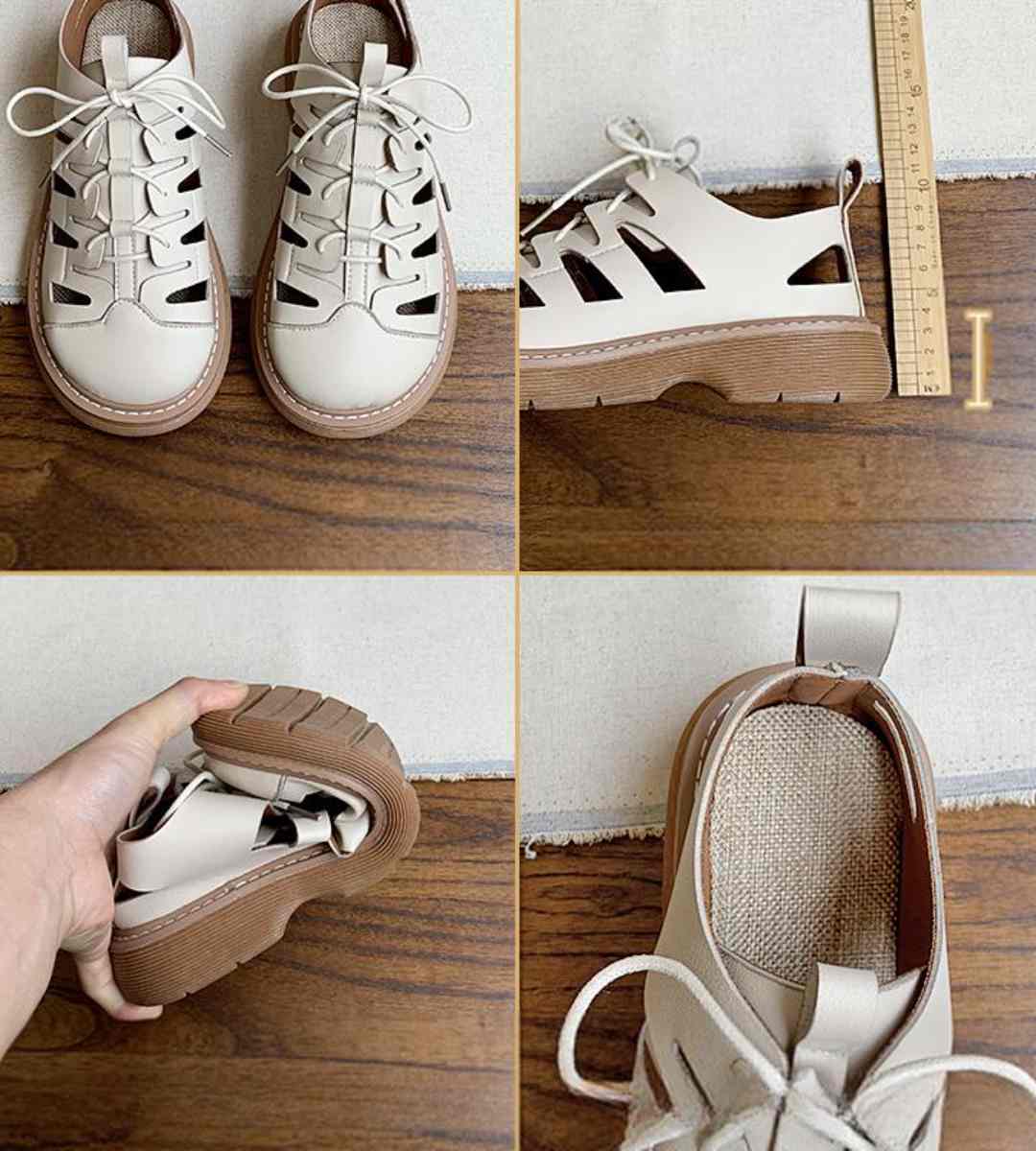 Summer lace mesh shoes cotton and linen sandals