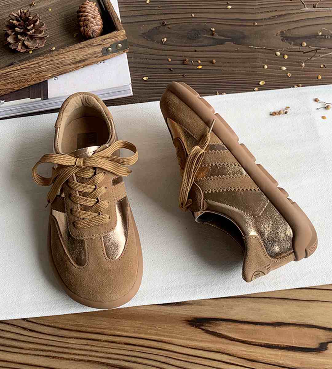 Autumn Sneakers Leather Casual Sporty Lightweight Running Shoes