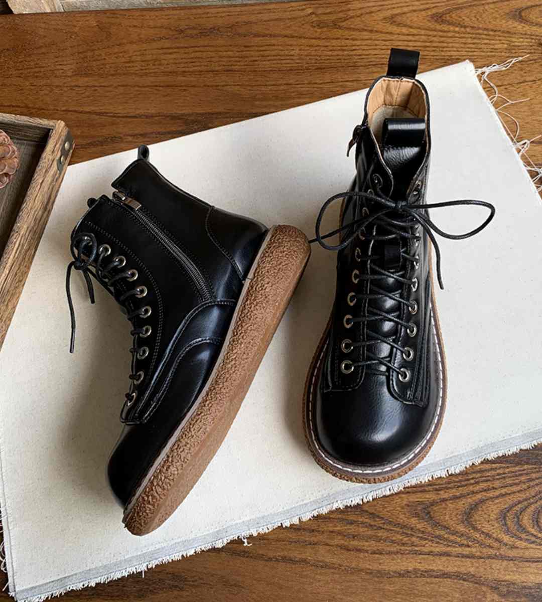 Autumn Casual Sneakers Leather Sporty Lightweight Shoes