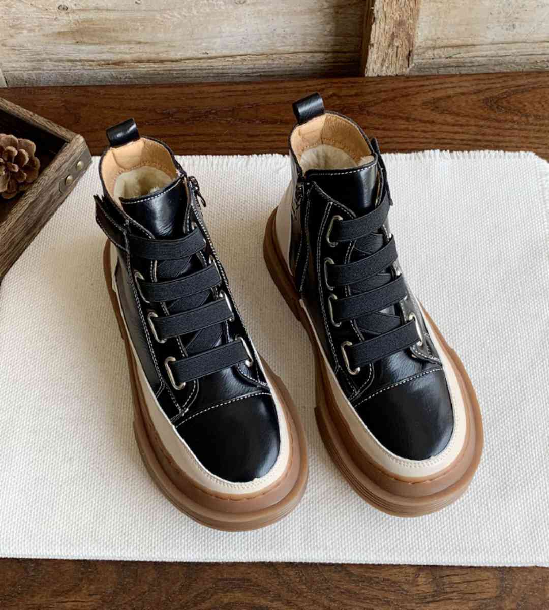 Autumn Casual Sneakers Leather Sporty Fashion Lightweight