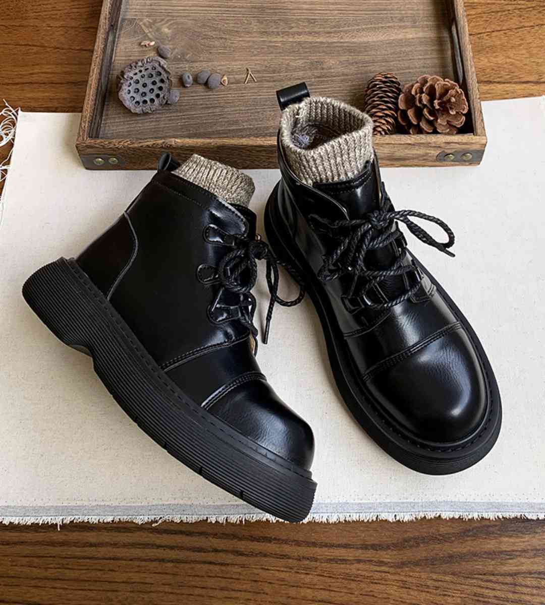 autumn ankle boots leather casual stylish footwear